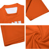 Athletic sports compression shirt for youth and adult football, basketball, baseball, cycling, softball etc printed with orange and white colors