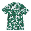 Athletic sports compression shirt for youth and adult football, basketball, baseball, cycling, softball etc printed with camouflage green, black, white colors