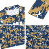 Athletic sports compression shirt for youth and adult football, basketball, baseball, cycling, softball etc printed with camouflage navy blue, gold, white colors