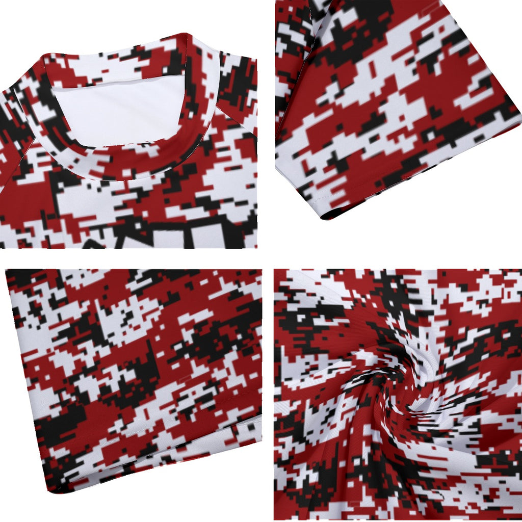 Athletic sports compression arm sleeve for youth and adult football, basketball, baseball, and softball printed with maroon, white, and black colors Arizona Cardinals. 