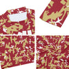 Athletic sports compression shirt for youth and adult football, basketball, baseball, cycling, softball etc printed with camouflage maroon, gold, white colors