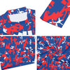 Athletic sports compression shirt for youth and adult football, basketball, baseball, cycling, softball etc printed with camouflage blue, red, white colors