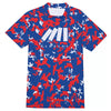 Athletic sports compression shirt for youth and adult football, basketball, baseball, cycling, softball etc printed with camouflage red, white, blue colors