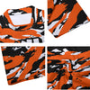Athletic sports compression arm sleeve for youth and adult football, basketball, baseball, and softball printed with black, orange, and white colors Baltimore Orioles. 