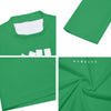 Athletic sports compression shirt for youth and adult football, basketball, baseball, cycling, softball etc printed in kelly green color