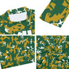 Athletic sports compression shirt for youth and adult football, basketball, baseball, cycling, softball etc printed with camouflage green, gold, white colors