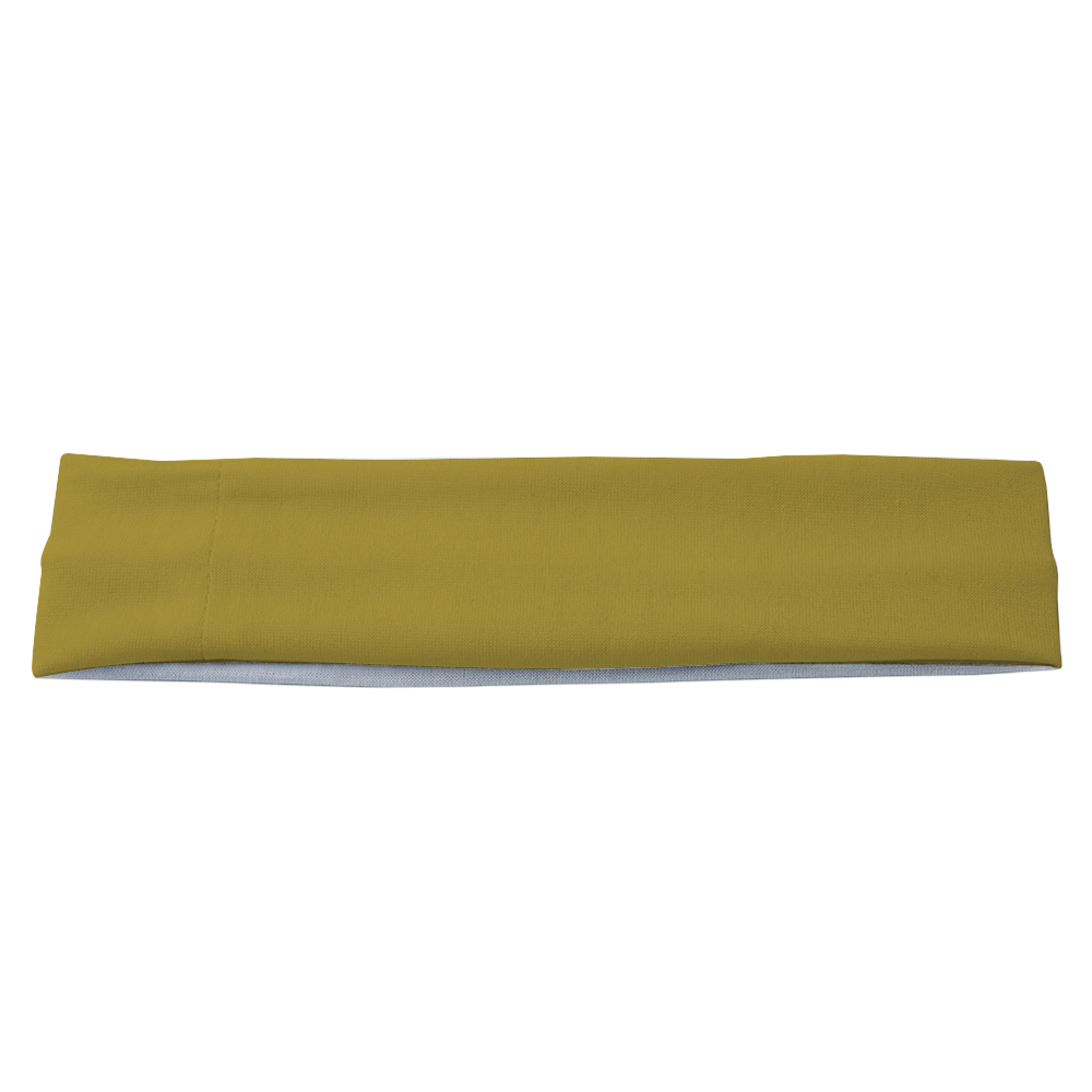 Athletic sports sweatband headband for youth and adult football, basketball, baseball, and softball printed with gold color