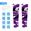 Athletic sports compression arm sleeve for youth and adult football, basketball, baseball, and softball printed with predator purple, black, and white Colorado Rockies