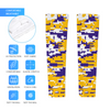 Athletic sports compression arm sleeve for youth and adult football, basketball, baseball, and softball printed with digicamo purple, yellow, white Minnesota Vikings colors