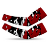 Athletic sports compression arm sleeve for youth and adult football, basketball, baseball, and softball printed with maroon, black, and white colors Arizona Cardinals. 