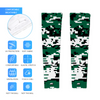 Athletic sports compression arm sleeve for youth and adult football, basketball, baseball, and softball printed with digicamo green, black, white New York Jets colors