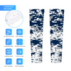 Athletic sports compression arm sleeve for youth and adult football, basketball, baseball, and softball printed with digicamo Dallas Cowboys navy blue, gray, white