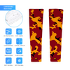 Athletic sports compression arm sleeve for youth and adult football, basketball, baseball, and softball printed with camo maroon, yellow, black