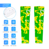 Athletic sports compression arm sleeve for youth and adult football, basketball, baseball, and softball printed with camo neon green, yellow, white