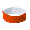 Athletic sports sweatband headband for youth and adult football, basketball, baseball, and softball printed in orange