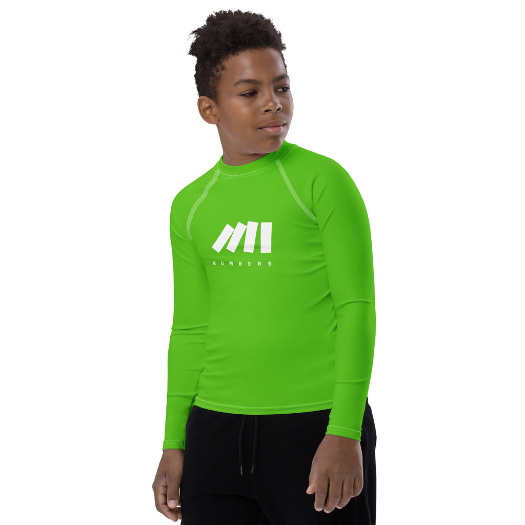 Athletic sports compression shirt for youth football, basketball, baseball, golf, softball etc similar to Nike, Under Armour, Adidas, Sleefs, printed with Oregon Ducks neon green