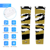 Athletic sports compression arm sleeve for youth and adult football, basketball, baseball, and softball printed with black, gold, and white colors. 
