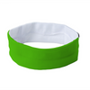 Athletic sports sweatband headband for youth and adult football, basketball, baseball, and softball printed in neon green color