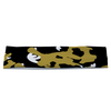 Athletic sports sweatband headband for youth and adult football, basketball, baseball, and softball printed with camo black, gold, and white