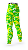 OREGON DUCKS CROSSFIT GYM WORKOUT ATHLETIC SPORTS TEAM COMPRESSION TIGHTS COLORS NEON FLUORESCENT YELLOW GREEN WHITE