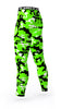 NITRO COLORS ATHLETIC COMPRESSION TIGHTS FOR SPORTS TEAMS UNIFORMS; GREEN, WHITE, BLACK