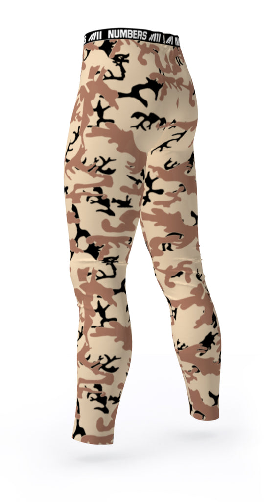 DESERT MILITARY TACTICAL COLORS ATHLETIC FOOTBALL BASKETBALL COMPRESSION TIGHTS FOR SPORTS TEAMS UNIFORMS; BROWN, BLACK