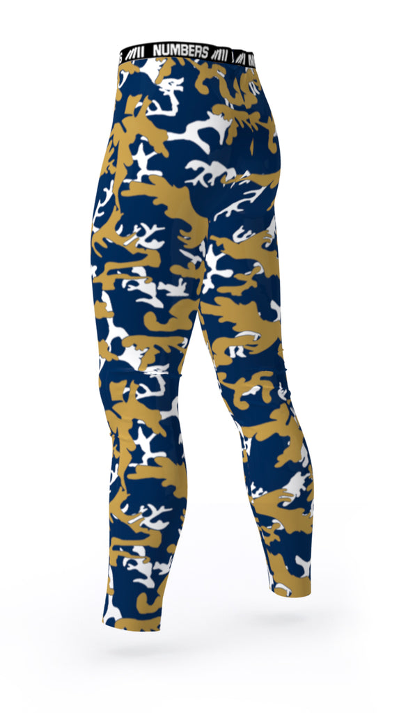 LOS ANGELES RAMS COLORS ATHLETIC BASKETBALL COMPRESSION TIGHTS FOR SPORTS TEAMS UNIFORMS; GOLD, BLUE, WHITE