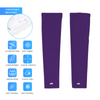Athletic sports compression arm sleeve for youth and adult football, basketball, baseball, and softball printed in the color purple