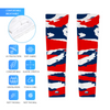 Athletic sports compression arm sleeve for youth and adult football, basketball, baseball, and softball printed with navy blue, red, and white colors Anaheim Angels. 