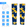 Athletic sports compression arm sleeve for youth and adult football, basketball, baseball, and softball printed with camo navy blue, yellow, white