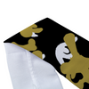 Athletic sports sweatband headband for youth and adult football, basketball, baseball, and softball printed with camo black, gold, and white