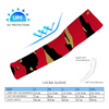 Athletic sports compression arm sleeve for youth and adult football, basketball, baseball, and softball printed with predator red, gold, and black San Francisco 49'ers Ottawa Senators