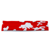 Athletic sports sweatband headband for youth and adult football, basketball, baseball, and softball printed in camo red and white colors
