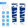 Athletic sports compression arm sleeve for youth and adult football, basketball, baseball, and softball printed with royal blue and white colors Indianapolis Colts.