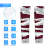 Athletic sports compression arm sleeve for youth and adult football, basketball, baseball, and softball printed with maroon, gray, and white colors. 