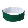 Athletic sports sweatband headband for youth and adult football, basketball, baseball, and softball printed with forest green