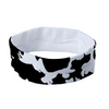 Athletic sports sweatband headband for youth and adult football, basketball, baseball, and softball printed with camo black and white