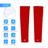 Athletic sports compression arm sleeve for youth and adult football, basketball, baseball, and softball printed in the color red