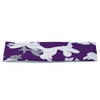 Athletic sports sweatband headband for youth and adult football, basketball, baseball, and softball printed in camo purple, gray, white colors