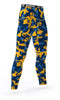 CHARGERS COLORS ATHLETIC COMPRESSION TIGHTS FOR SPORTS TEAMS UNIFORMS; YELLOW, BLUE