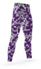 TCU HORNED FROGS COLORS ATHLETIC COMPRESSION TIGHTS FOR SPORTS TEAMS UNIFORMS; PURPLE, GRAY, WHITE